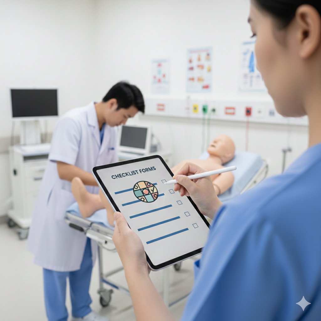 Tela do aplicativo de checklist — visão 1