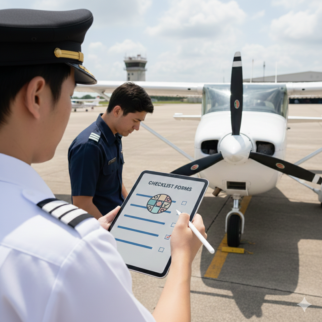 Tela do aplicativo de checklist — visão 3